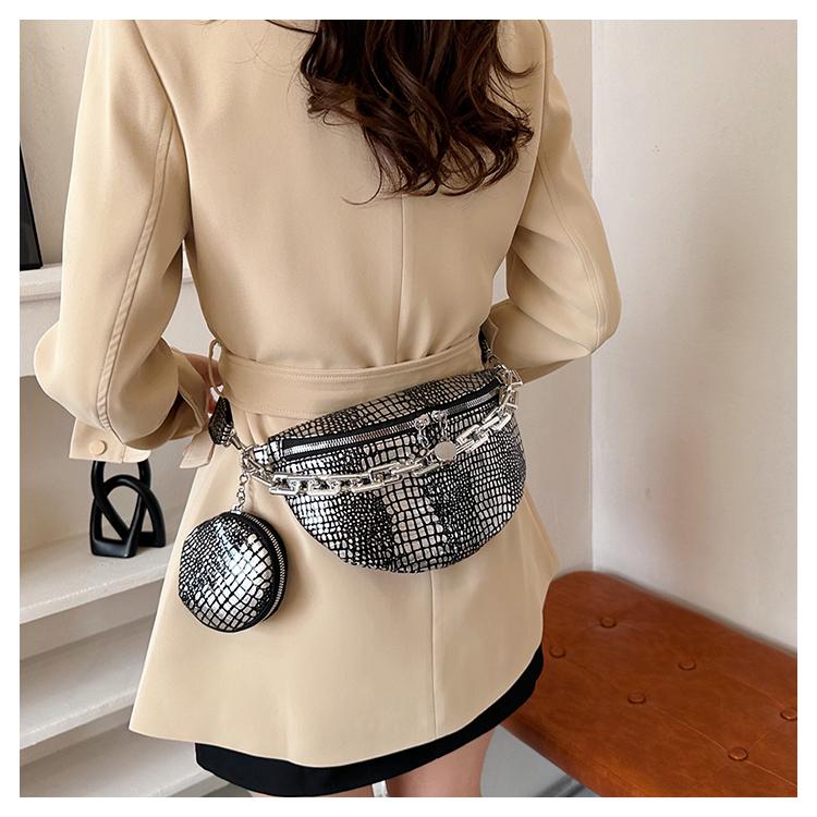 Product Introduction of Crocodile Women Chest Bag High Quality PU Leather Crossbody Bags For Girls Luxury Decoration Female Shoulder Bags 11