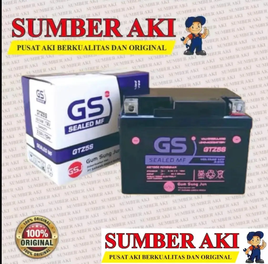 Aki Motor VARIO 110 GTZ5S SCOOPY KARBU SUPRA X 125 MF Aki Kering