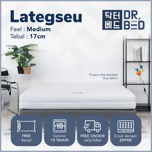 Kasur Latex Lategseu DR.BED ukuran 160 x 200 x 17 cm - uk 140x200x17cm