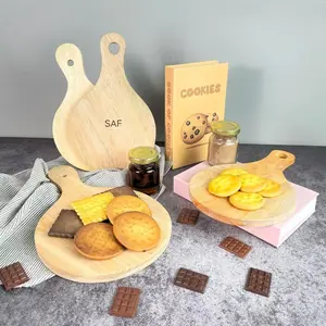 SAF Talenan bulat pizza cutting board kayu ukuran 15cm dan 18cm props foto