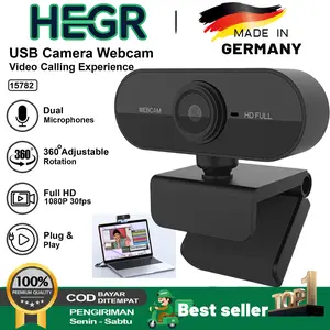 Webcam Laptop 1080P USB Kamera PC 4K Full HD With Mic Live Streming Webcam Untuk Zoom Google Meeting Camera Laptop,Built in Mic, Auto-Light Balance, Privacy Shutter.