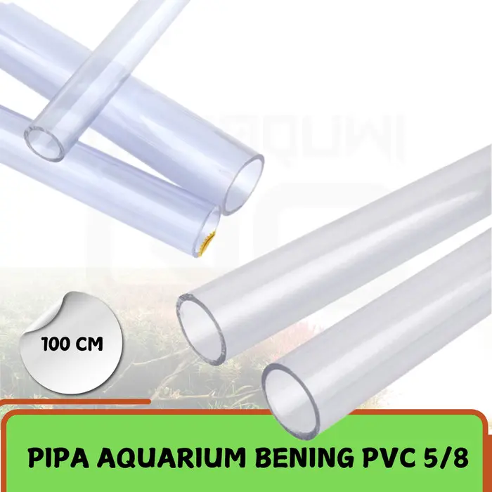 Pipa Aquarium Hitam dan Bening Filter PVC 5/8 -100cm