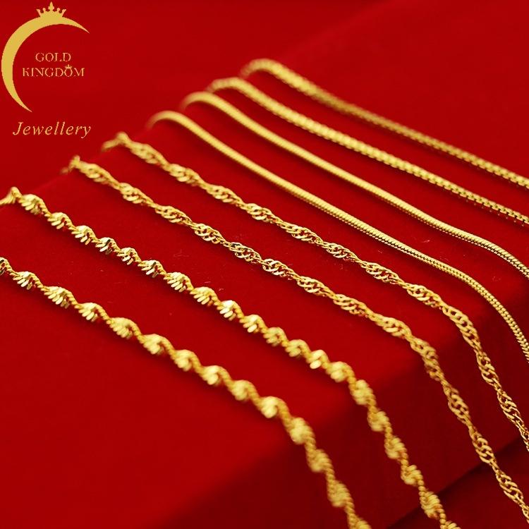 Product Introduction of SS24 Simple  Versatile Ladies Necklace Water Wave Chain Snake Bone Chain Thin Box Chain 32