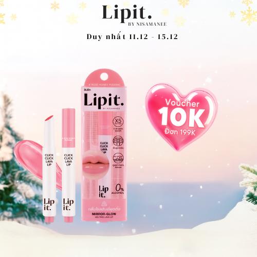 Son Dưỡng Môi Tan Chảy Lip It Click Click Lava Lip Dạng Bấm 1.9g