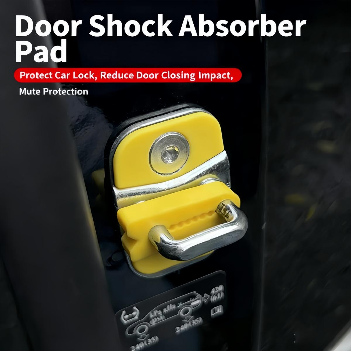 【Bosjie】4Pcs Karet peredam getar untuk pengunci pintu mobil / Bantalan pengunci pintu peredam yang tebal dan tahan air