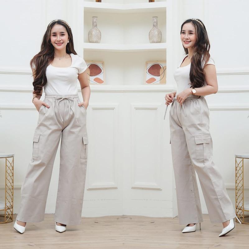 Product Introduction of Celana Panjang Wanita Stretch CARGO TEBAL Simple 17