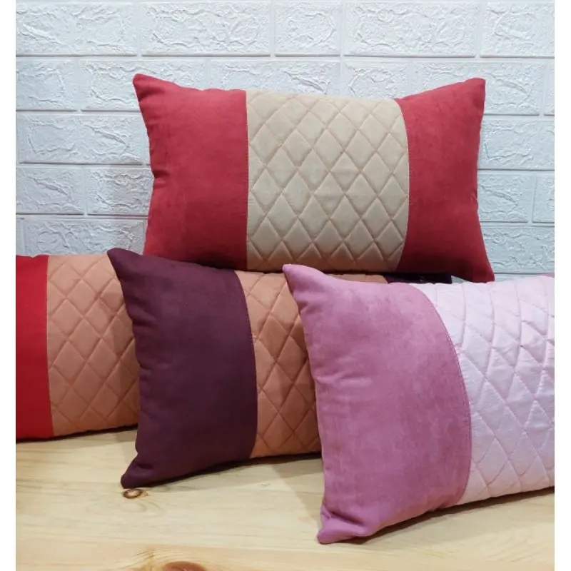 Zira - Bantal Sofa Panjang + Isi Kapas Silikon Ukuran 30×50 Bahan Suede Import Sarung Bantal Kursi Dekorasi