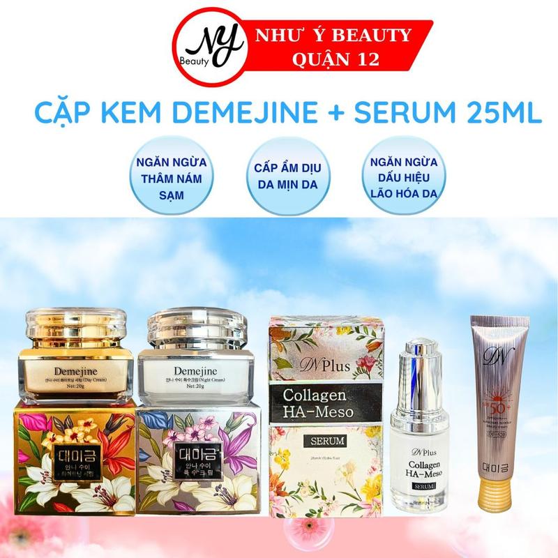 Combo Cặp Kem Demejine và Serum Dn Plus tặng Kem Chống Nắng DEMEJINE Skincare