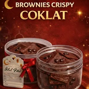 Brownies Crispy Coklat 3 Variant Coklat Matcha dan Red Velvet Netto 70g Brownies Lezat untuk Idul Fitri