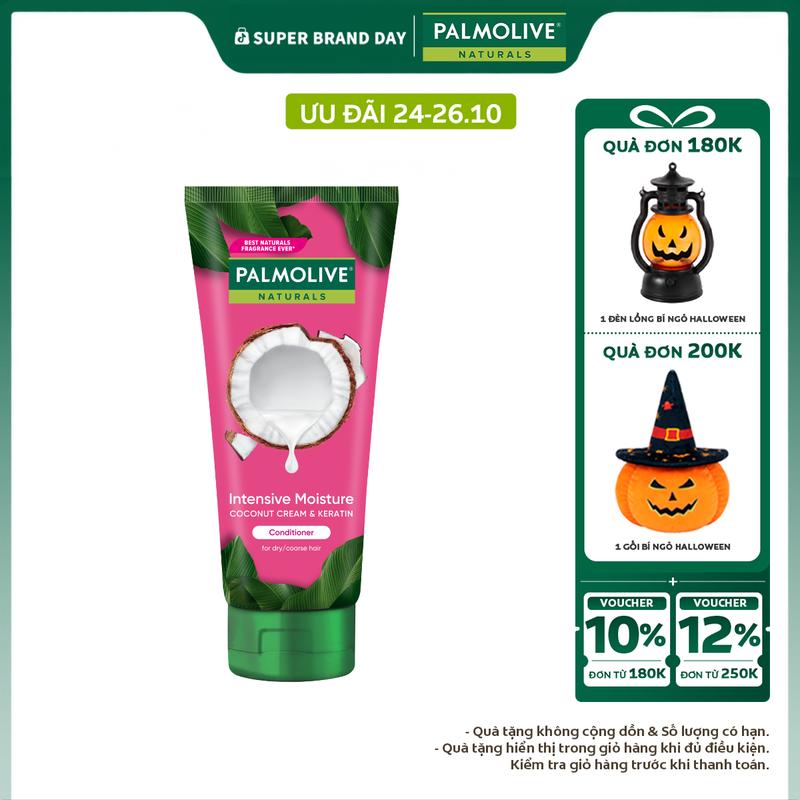 Dầu xả Palmolive chiết xuất thiên nhiên & keratin cho tóc mềm mượt, lưu hương bền lâu 180ml