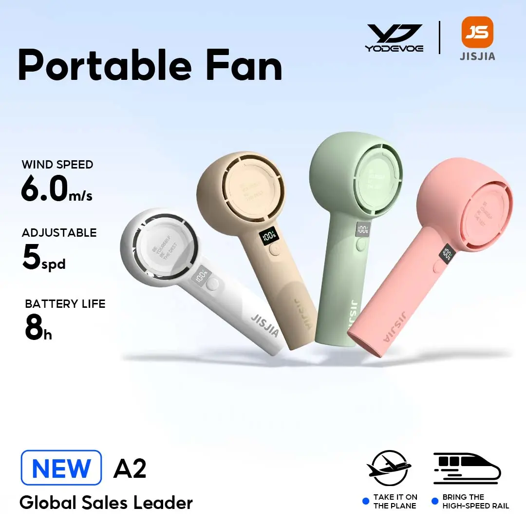 Yodevoe A2 Kipas 100 Gear Mini LED Kipas Turbo Angin Strong Wind Wind Angin Tampilan Digital Kipas