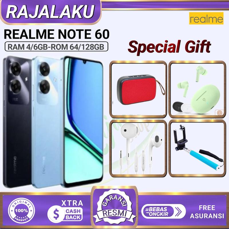 HP REALME NOTE 60 RAM 4/64GB & RAM 6/128GB GARANSI RESMI INDONESIA 0