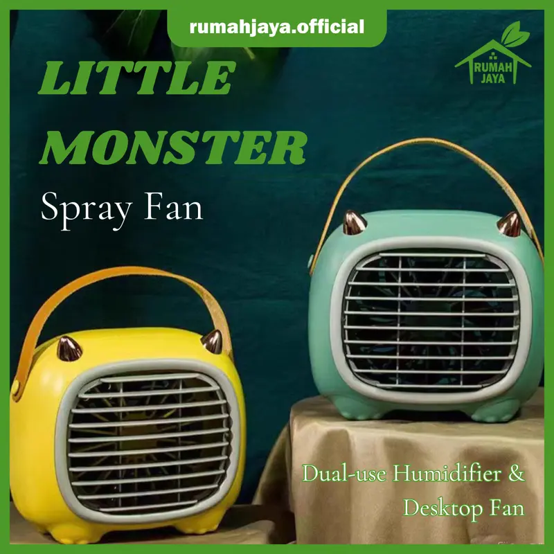 RJO - Kipas Angin Pendingin Mini Ac Little Monster / Mini Mobile Air Cooler / Kipas Angin Pendingin Spray Air / Mini Cooling Fan 0