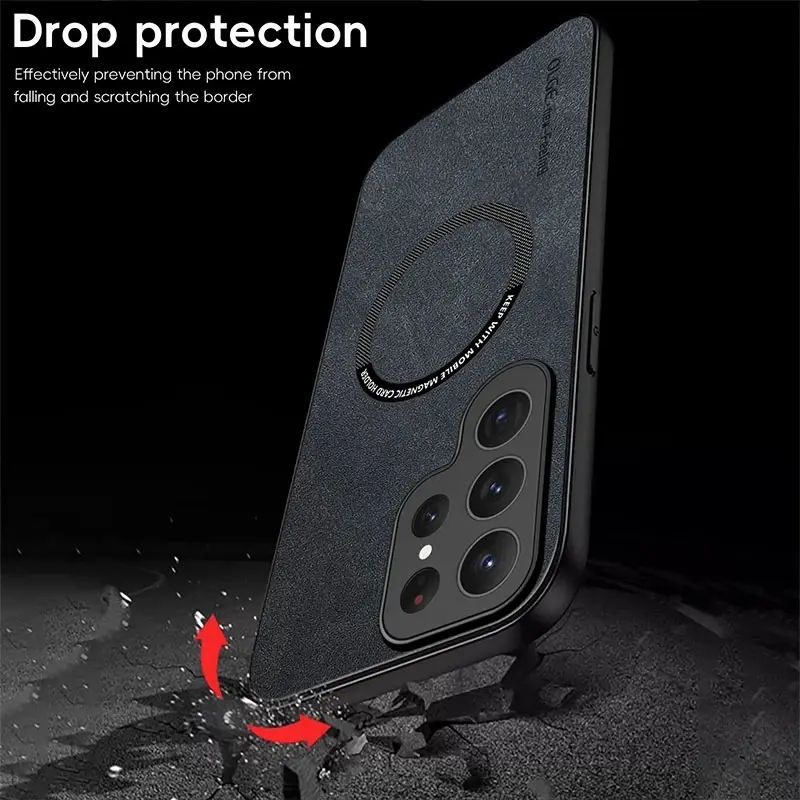 Soft Case Infinix Note 40s Leather Magnetic Support Magsafe Wireless Charging 5