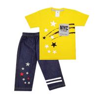 Gambar Wakakids Pakaian Bayi Anak Laki Laki Baju Lengan Pendek Motif NYC Star Setelan Celana Jeans 7/8 Usia 12 Bulan Hingga 18 Bulan 3499 - Merah dari Wakakids Kota Administrasi Jakarta Pusat 3 Tokopedia
