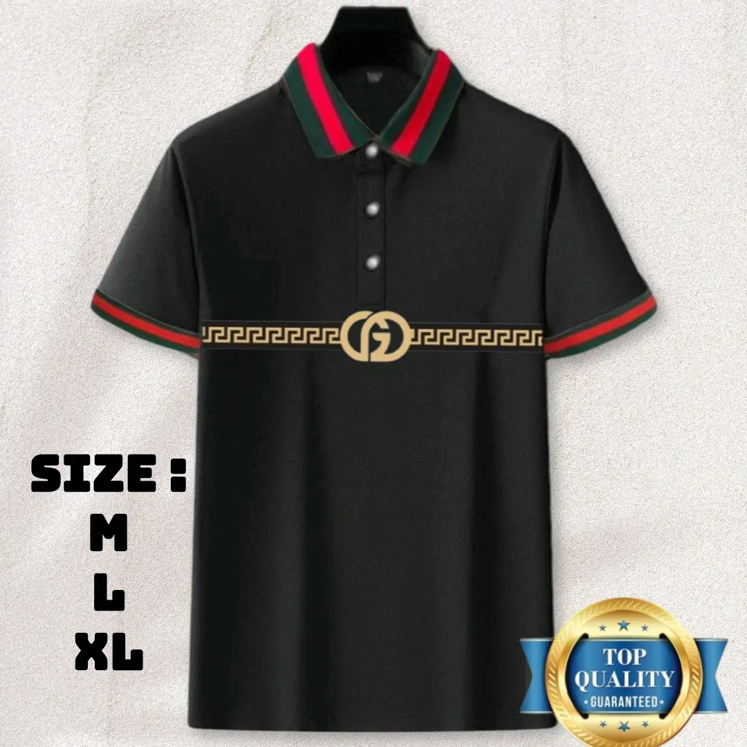 KAOS KERAH MANSET LENGAN PENDEK SABLON GP TERBARU/KAOS DISTRO TERLARIS/KAOS KATUN PRIA DAN WANITA TERBARU/KAOS POLO Dewasa Regular White