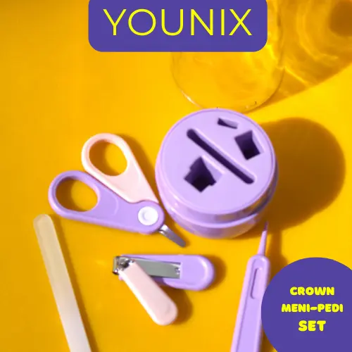 Gunting Kuku Anak Set Crown Nail Clipper untuk Bayi Laki-Laki dan Perempuan Keluarga dan orangtua Anak-Anak Kuning Ungu 1