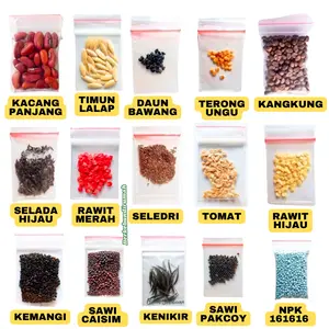 Paket Benih Sayuran Lengkap 14 Jenis untuk Pemula dengan Bonus NPK 161616 - Hijau, Merah Hijau Bawang Daun Kangkung Kemangi Pakcoy Sawi Putih