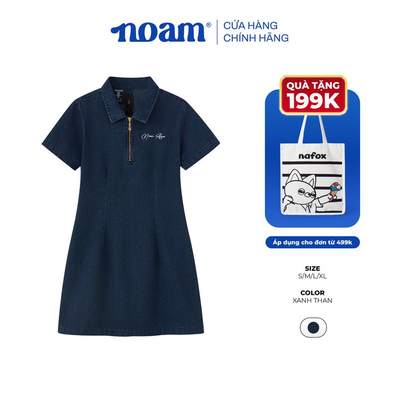Váy Polo nữ NOAM Denim Grove Dáng Ôm Body ngắn Chất liệu denim cao cấp - Màu xanh