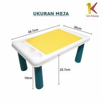 Gambar [COD] SK M39 M111 Meja Belajar Anak Multifungsi Mainan Edukasi Meja Susun Balok Bangunan Blok - MEJA BLOK MERAH 80PC dari satukeluargaid Kab. Tangerang 5 Tokopedia