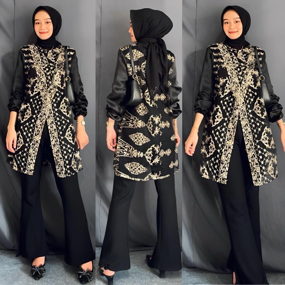 Zize Outer Brokat Silang / Tunik Brukat Sapto / Pakaian Wanita untuk Kondangan, Hari Raya, Wisuda, Lamaran, Bridesmaids baju idul fitri Zize Outer Brokat Silang / Tunik Brukat Sapto / Pakaian Wanita untuk Kondangan, Hari Raya, Wisuda, Lamaran, Bridesmaids baju idul fitri