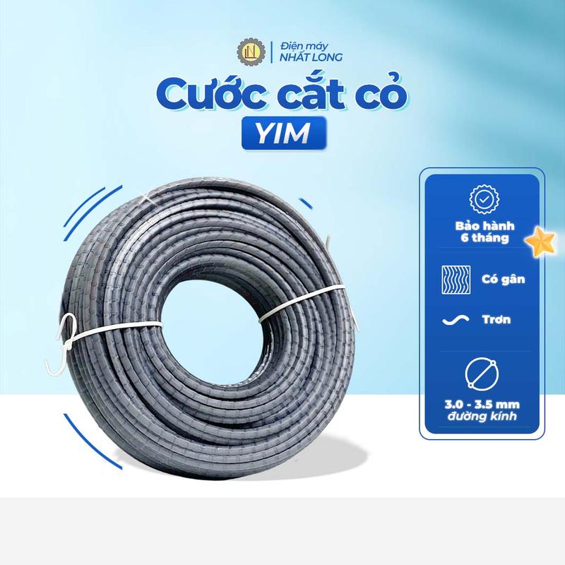 CƯỚC CẮT CỎ YIM Cuộn 450g 3 loại 4.0mm, 3.5mm & 3.0mm (CÓ GÂN hoặc TRƠN) , CƯỚC CẮT CỎ Cao cấp, cước dẻo dai, chất lượng cao, cắt cỏ dai dẻo máy cắt cỏ, máy phát cỏ chạy xăng dụng cụ làm vườn