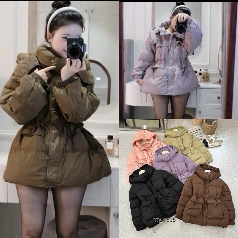  Xả Áo Phao Lông Vũ Dáng Dài 3 Cúc  Có Dây Rút Eo Có Túi Qccc   Nên Tăng Size . Không Giặt Máy   