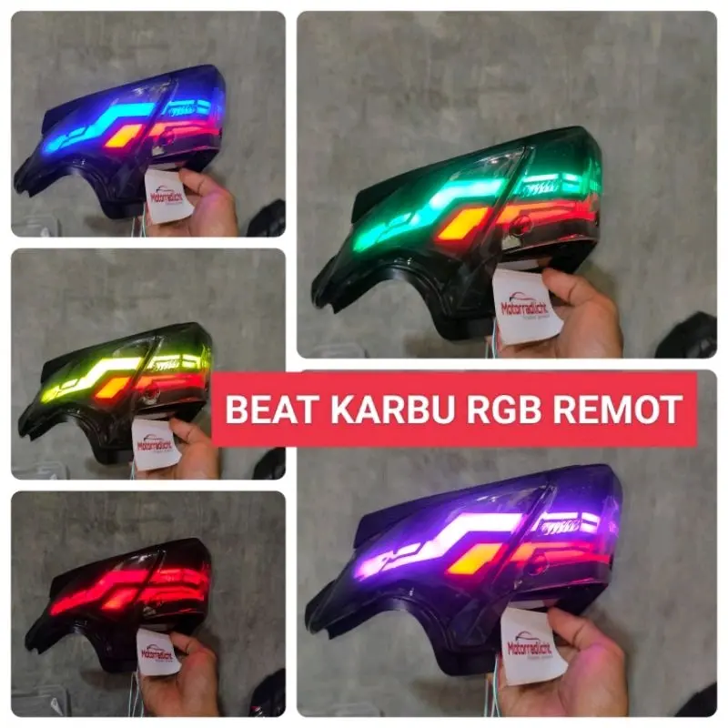 Lampu stop lampu rem lampu stoplamp Belakang Beat Karbu Lazy RGB PNP | motorcycle 1