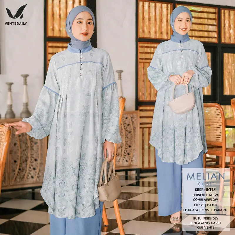 Sisol - [Beli Lokal] Melian One Set Tunik + Celana Ori Vente Daily 1