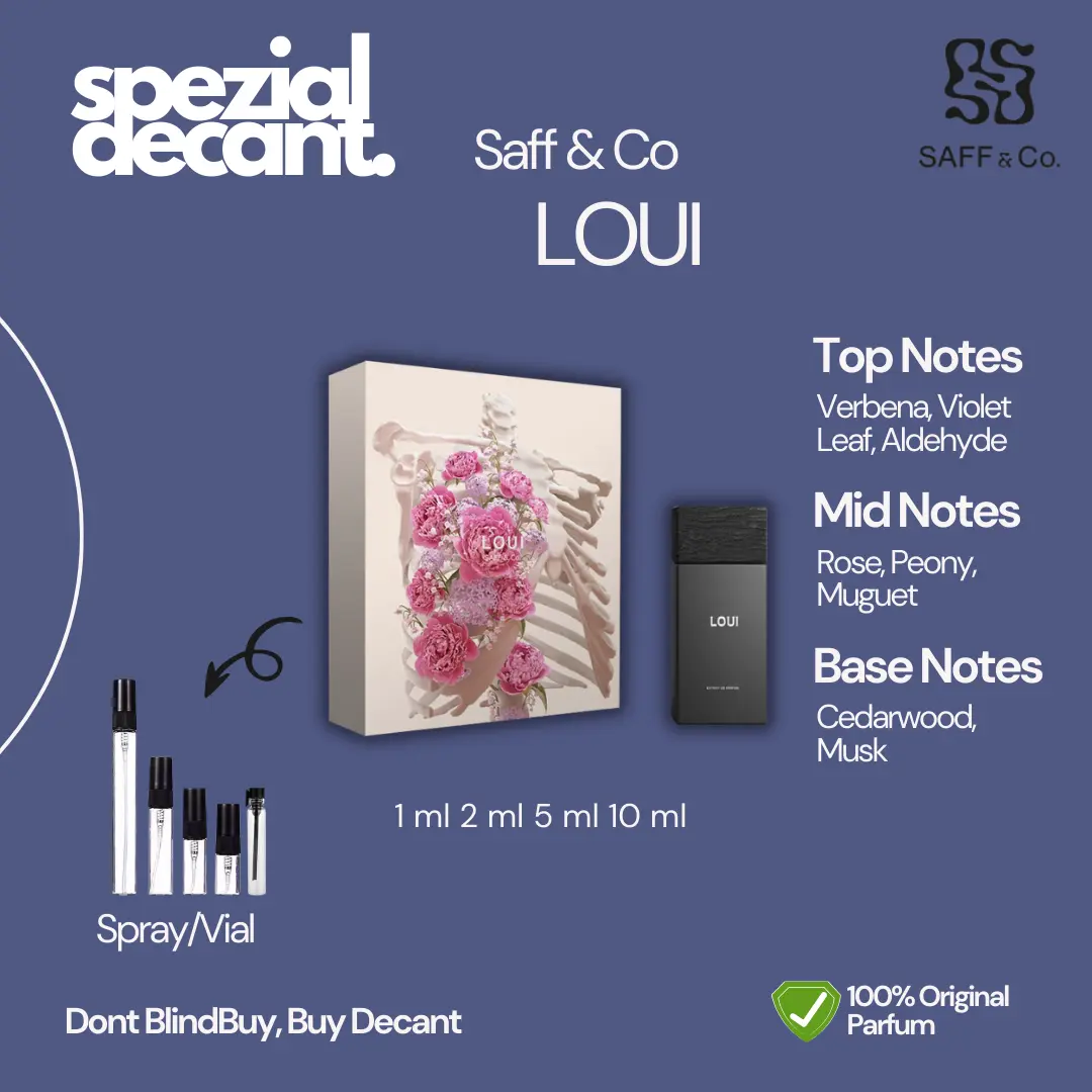 (DECANT) Parfum Saff & Co LOUI 100% Original 1ml 2ml 5ml 10ml