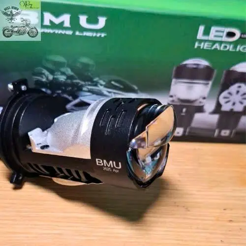 Đèn Pha led V50 PRO bi cầu mini công suất 50W - Kính tím, nhiệt màu 5200k, đường cắt COS thẳng, có trợ pha mắt ếch mạnh. 2