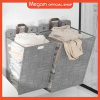 Gambar Megam Keranjang Laundry Bag Gantung laundry Bag Lipat Penyimpanan Cucian Baju Kotor Boneka Pakaian Laundry Basker HSB312 - M-ABu dari Megam.id Kab. Tangerang 1 Tokopedia