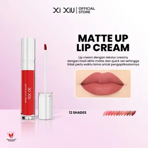 Xi XiU Matte Up Lip Cream | Transferproof & Long-Lasting | Creamy Lightweight No Cracking | Highly Pigmented | Ringan & Tahan Lama | Triple Moisturize (Avocado Oil, Jojoba Oil, Vitamin E) | 5g