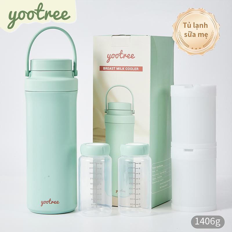 yootree 22oz để ngoài trời Máy làm mát sữa mẹ di động Làm mát tổng cộng 360 ° trong 24 giờ Máy làm lạnh sữa mẹ du lịch công suất lớn hơn với 2 chiếc Bình sữa để bảo quản sữa mẹ Đồ dùng cần thiết cho con bú