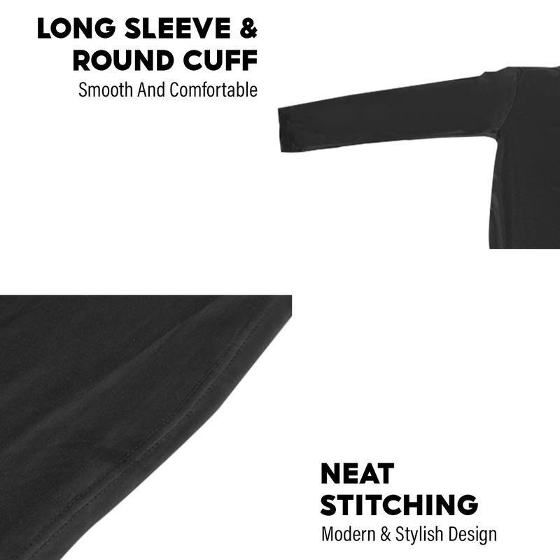 StyleHub Women Inner Turtle Neck TShirt Long Sleeve Muslimah Baju Inner Lengan Panjang Black Clothing Silk Fabric White 3