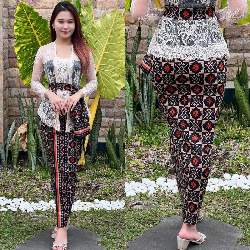Kamen katun strecth/kamen Bali/kamen motif endek/kamen katun set selendang/Bawahan/kamen terlaris Dewasa 4