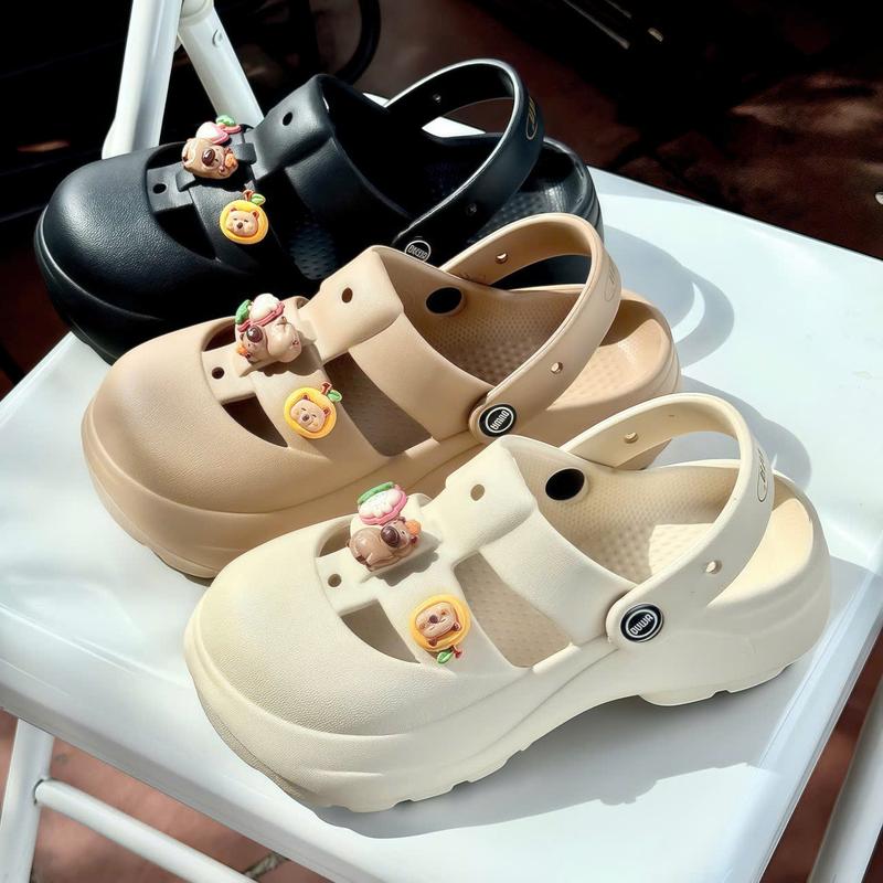   LÙI 1 SIZE  TẶNG CHARM Dép sục nữ có quai hậu siêu nhẹ mang êm chân dép không thấm nước 