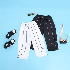 Yameena.Kids Baggy Pants Parachute Celana Panjang Double Stripe Anak Unisex