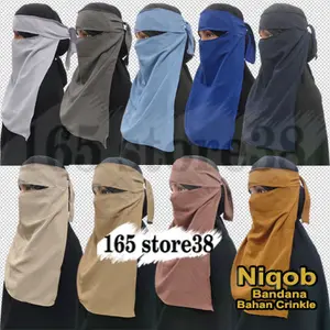 Niqob Bandana Cadar Bandana Crinkle Airflow Jumbo by 165fashion