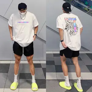 Reflektif Bercahaya T-shirt Atasan Oversize Baju Kaos Pria Hitam Putih Dewasa Distro Lengan Pendek Keren Katun Premium 20S E011 Oblong Polos