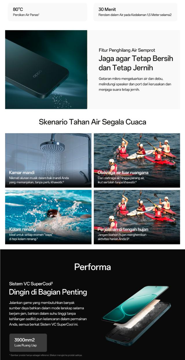 OPPO A6 6GB/128GB & 6GB/256GB Smartphone [Pengisian Cepat SUPERVOOC 45W, Tahan Air dan Debu IP69, Kamera Ultra Jernih 50MP]