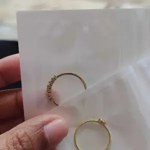 Cincin Titanium 2pcs Adjustable Mutiara Layer Zircon Premium Elegan Fashion Wanita