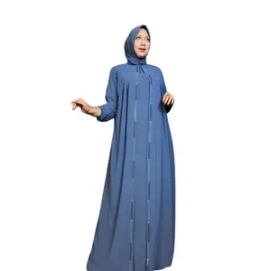 Gamis Terbaru Style Fatimah Bahan Ceruty Babydoll Premium Muslim Wanita Dress Dewasa Remaja Mewah / Big Size / Jumbo / Syari / Pesta / Lebaran / Hitam Simple / Maxi / Basic Kondangan • simpel