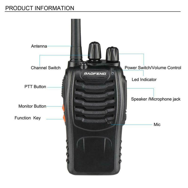 Product Introduction of PMR Transceiver Baofeng BF-88E PMR446MHz Two Way RadioS 1500mAh Handheld PMR RadioS 0.5W Baofeng 88E Walkie Talkie with Earpiece 8