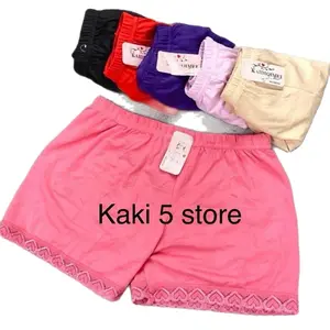 Isi 6.Pcs - Celana segi empat Wanita Dewasa dan ABG Renda Bawah Katun Remaja Pendek - Lembut, Nyaman
