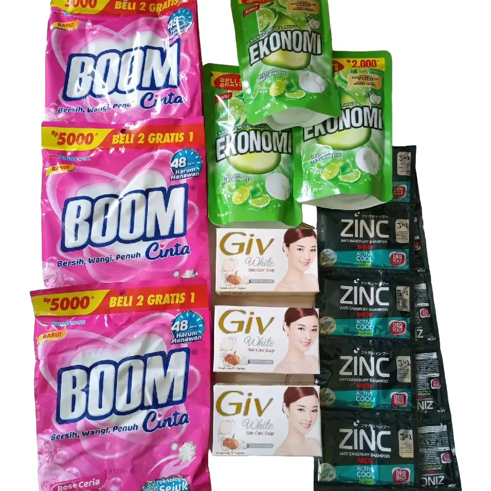 PAKET MERDEKA 3pcs Bomm cinta+ 24shet sampo Zinc+3pcs ekonomi+ 3pcs Giv batang