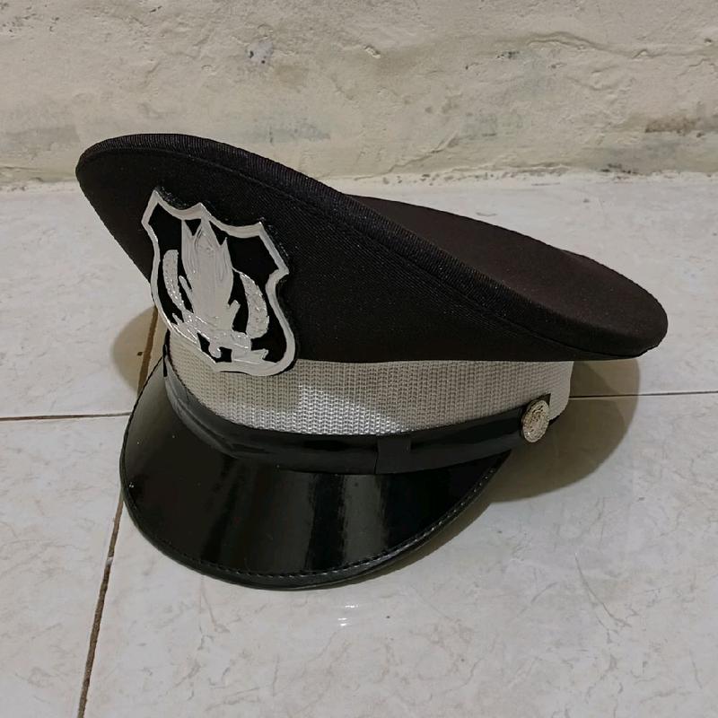 Topi pet satpam terbaru logo putih 1