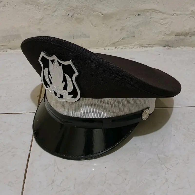 Topi pet satpam terbaru logo putih 1