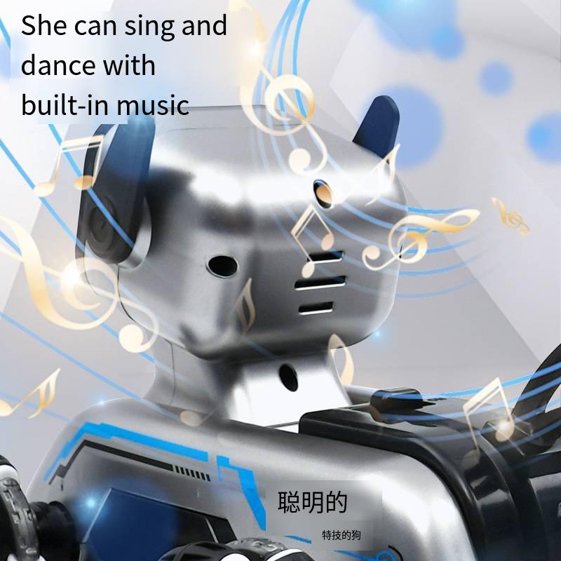 LE NENG TOYS K16A Electronic Pets Robot Dog Stunt Dog Voice Command Programmable Touch-sense Music Song Toy for Kids Control Remote 3