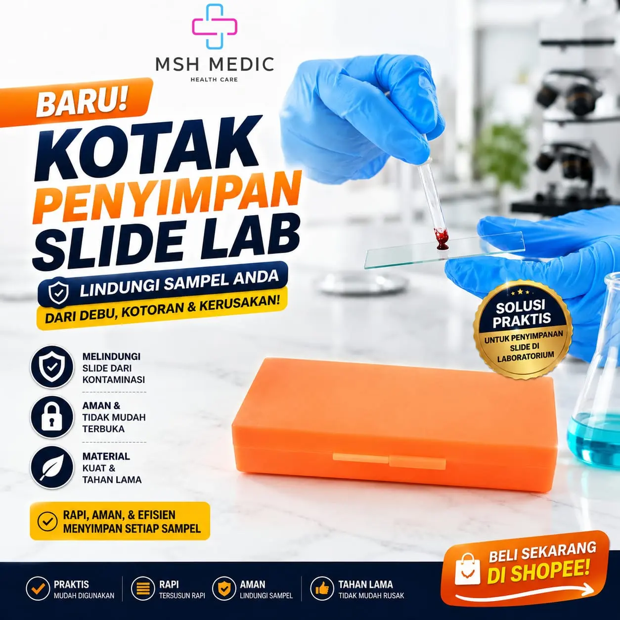 Microscope Box Slide Preparat - Kotak Objek Glass